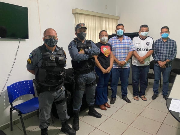 O prefeito Rogério Meira esteve reunido com o comandante da Polícia Militar de Jangada