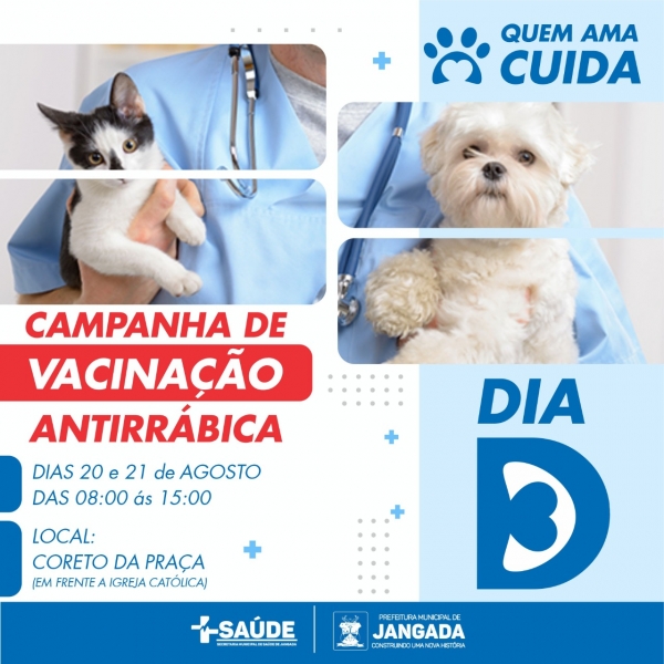 Prefeitura Municipal e Secretaria de Saúde inicia Campanha de Vacinação Antirrábica para os Pets  em Jangada