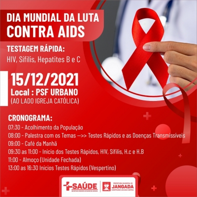 Dezembro Vermelho: prefeitura intensifica ações de combate e prevenção à Aids em Jangada